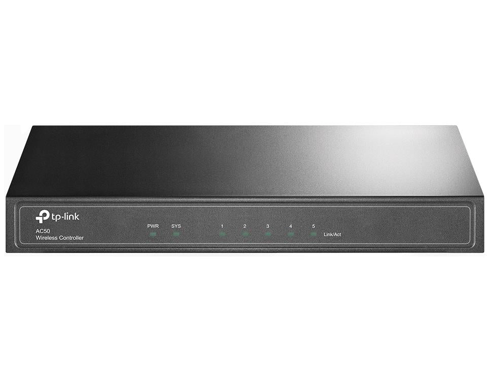 TP-Link AC50 Wireless Controller, 5* 10/100, Up To 50 APs, 16 SSIDs, Mac Authentication, Dual-Link Back Up (LS) TP-Link AC50 Wireless Controller, 5* 10/100, Up To 50 APs, 16 SSIDs, Mac Authentication, Dual-Link Back Up (LS)